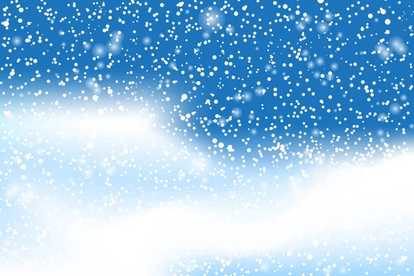 Fond Neige Tombant Illustration Vectorielle Avec Flocons Neige Ciel Neige — Image vectorielle