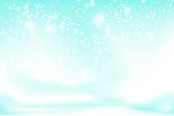 Cae Fondo Nieve Ilustración Vectorial Con Copos Nieve Cielo Nevado — Vector de stock