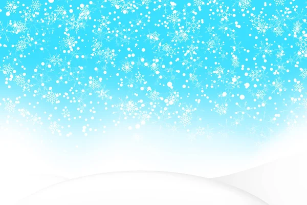 Vallende Sneeuw Achtergrond Realistische Sneeuwjacht Vectorillustratie Met Sneeuwvlokken Besneeuwde Winterlandschap — Stockvector