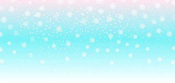 Sfondo Neve Caduta Illustrazione Vettoriale Con Fiocchi Neve Inverno Nevicando — Vettoriale Stock