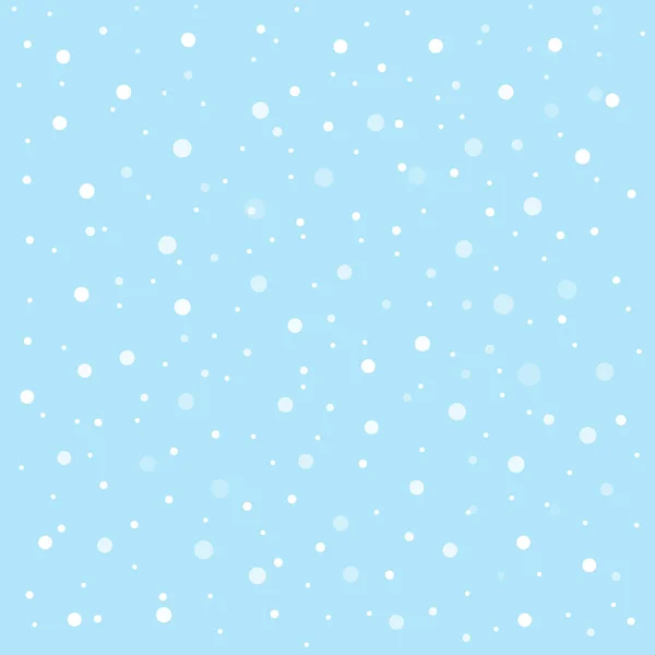 Falling Snow Background Holiday Landscape Snowfall Vector Illustration Winter Snowing — Stock Vector