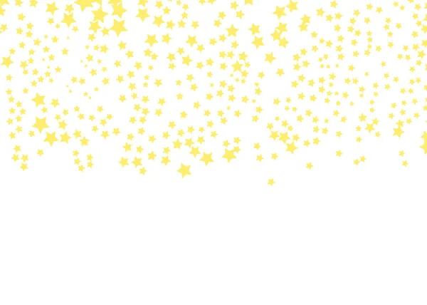 Gold Star Vector Shine Confetti Pattern Falling Shiny Stars Golden — Stock Vector