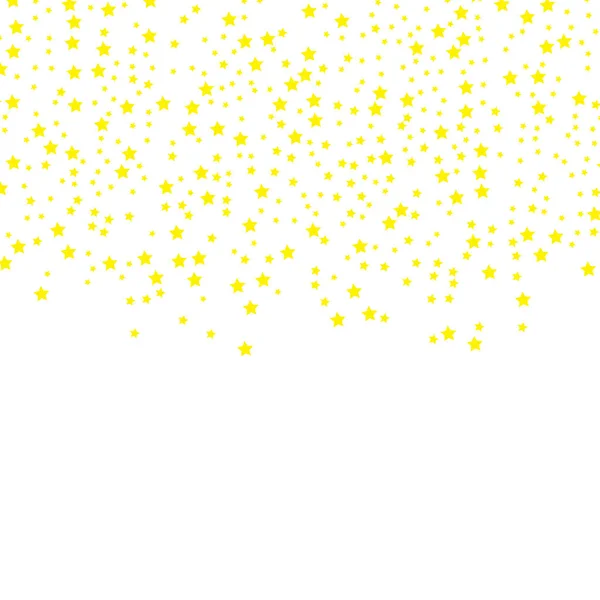 Gold Star Vector Shine Confetti Pattern Falling Shiny Stars Golden — Stock Vector