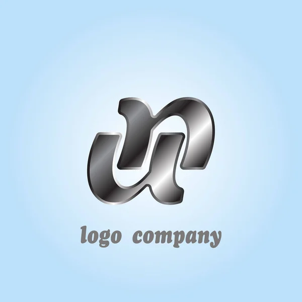 Minimalist Tasarım Logo Harfi Vektör Logosu — Stok Vektör