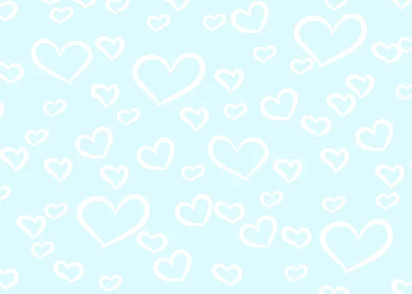Herzen Gestalten Hintergrund Grußkarte Valentinstag Vektorillustration Herzmuster Fallendes Konfetti — Stockvektor