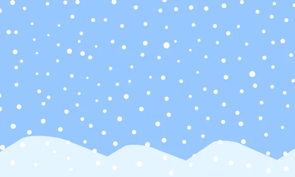 Vallende Sneeuw Achtergrond Vakantie Landschap Met Sneeuwval Vectorillustratie Winter Sneeuwt — Stockvector