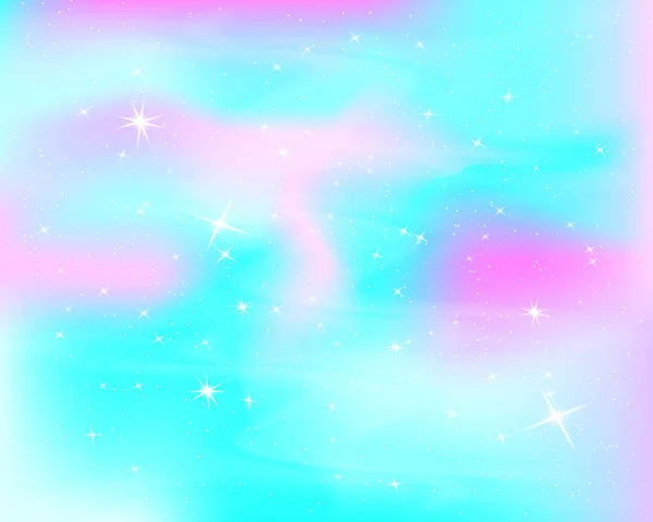 Unicorn Regenboog Achtergrond Holografische Hemel Pastel Kleur Heldere Zeemeermin Patroon — Stockvector