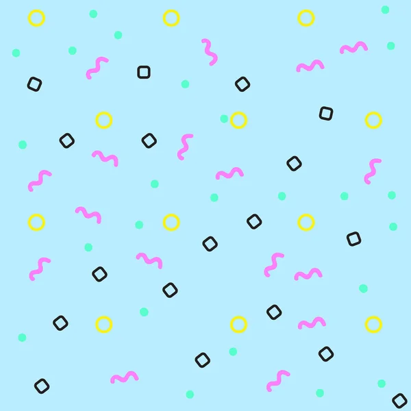Pop Art Χρώμα Φόντου Μέμφις Μοτίβο Γεωμετρικών Σχημάτων Για Ιστό — Διανυσματικό Αρχείο