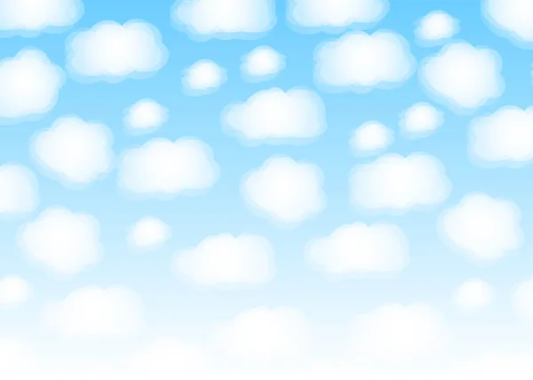 Design Del Cloud Sfondo Bambino Cielo Blu Con Nuvole Illustrazione — Vettoriale Stock