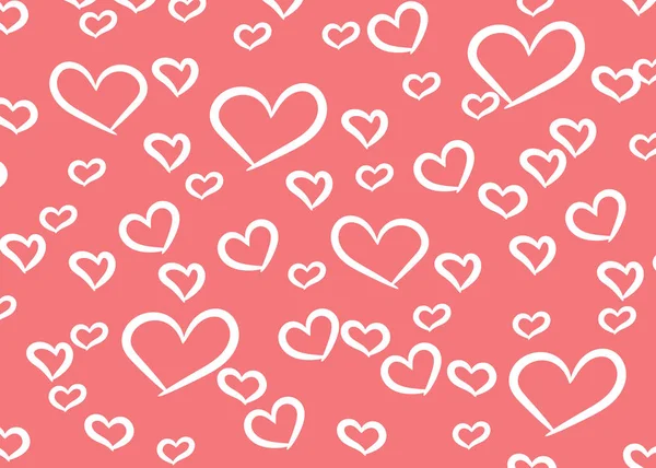 Hearts Design Contexte Carte Voeux Saint Valentin Illustration Vectorielle Modèle — Image vectorielle