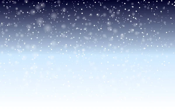 Falling Snow Background Holiday Landscape Snowfall Vector Illustration Winter Snowing — Stock Vector