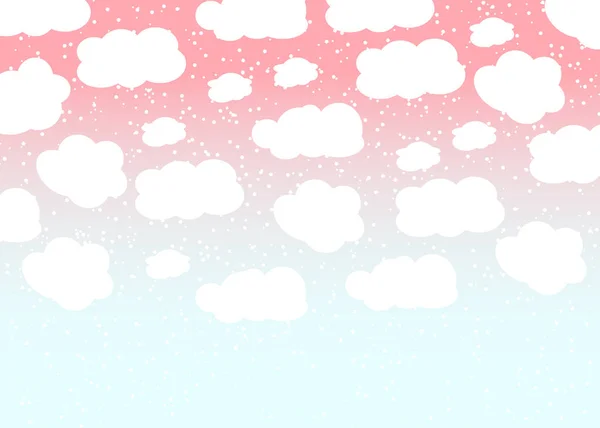 Conception Nuages Fond Bébé Ciel Bleu Avec Nuages Illustration Vectorielle — Image vectorielle