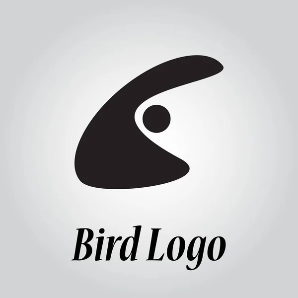 Логотип Птаха Мінімалістичний Дизайн Абстрактний Логотип Пухлиною Векторні Ілюстрації — стоковий вектор
