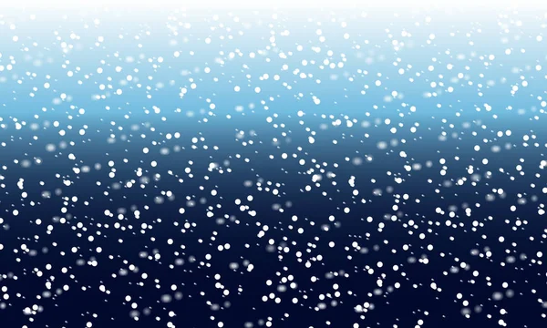 Falling Snow Background Holiday Landscape Snowfall Vector Illustration Winter Snowing — Stock Vector