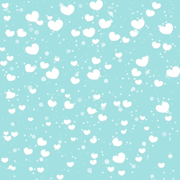 ハート デザインの背景 グリーティング カードのバレンタインの日 ベクトルの図 心のパターン 落下の紙吹雪 — ストックベクタ