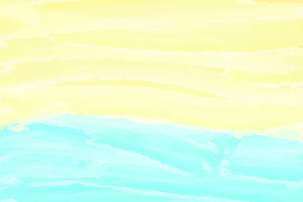 Синий Акварельный Абстрактный Фон Облака Небо Морские Волны Цветовая Картина — стоковый вектор