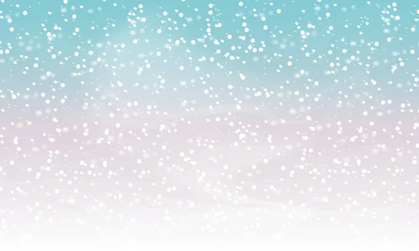 Falling Snow Background Holiday Landscape Snowfall Vector Illustration Winter Snowing — Stock Vector