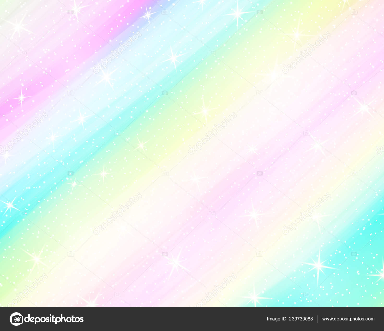 ユニコーン虹の背景 パステル カラーのホログラムの空 明るい人魚姫色のパターン ベクトルの図 レインボー メッシュとファンタジー グラデーション カラフルな背景 ストックベクター C Krikhill