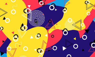 Pop art zemin. Memphis desen. Hippi tarzı.