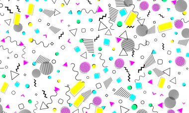Pop art renk arka plan. Memphis desen.