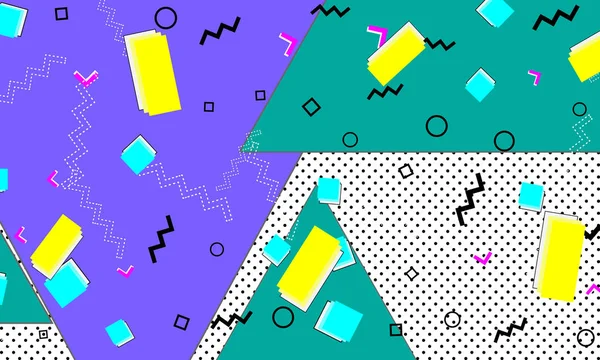 Pop art renk arka plan. Memphis desen