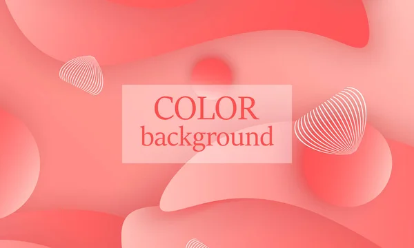 Coral color abstract background. Vector. — Stock Vector