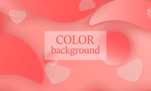 Fondo abstracto de color coral. Vector . — Vector de stock