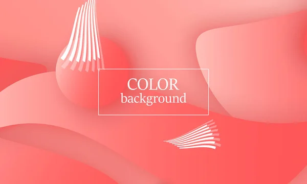 Fondo abstracto de color coral. Vector . — Vector de stock