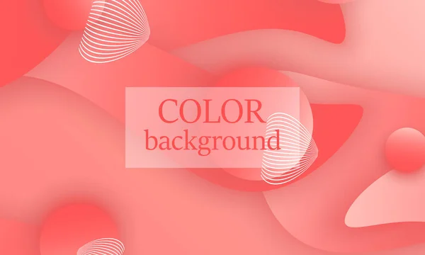 Fondo abstracto de color coral. Vector . — Vector de stock