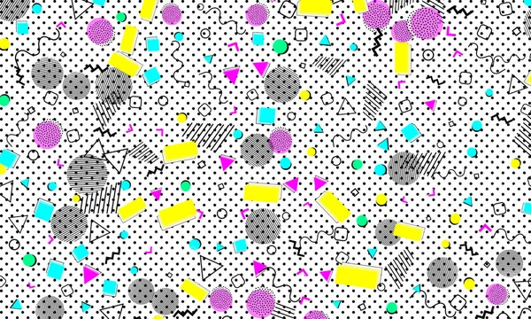 Pop art color background. Memphis pattern — Stock Vector
