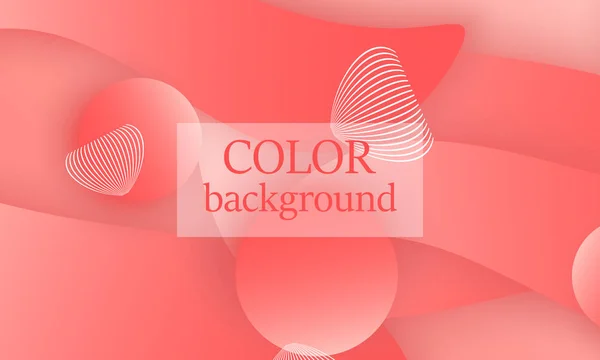 Coral color abstract background. Vector. — Stock Vector