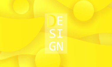 Sarı arka plan. 3B tasarım.