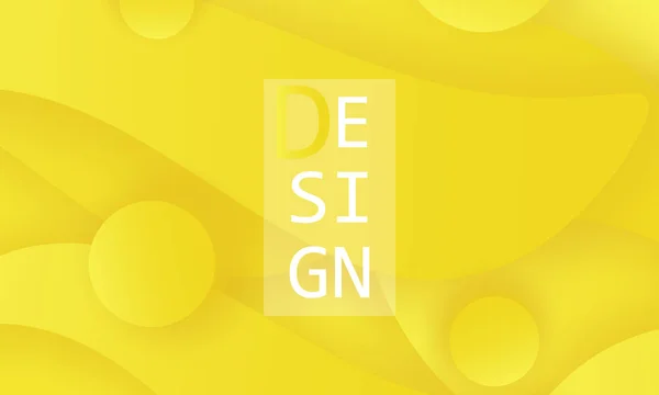 Žluté pozadí. 3D design. — Stockový vektor