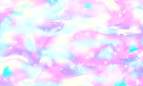 Φόντο ουράνιο τόξο μονόκερος. Ολογραφική ουρανό — Διανυσματικό Αρχείο