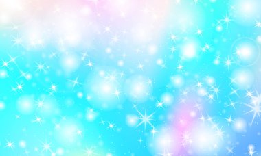 Tek boynuzlu at rainbow arka plan. Holografik gökyüzü