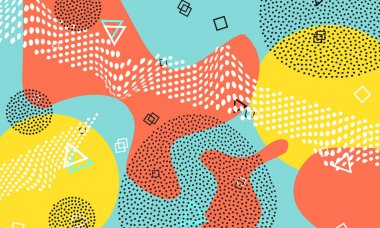 Soyut eğlenceli arka plan. Renk şekilleri deseni.