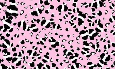 Pembe leopar baskı tasarımı. Hayvan deri desen.