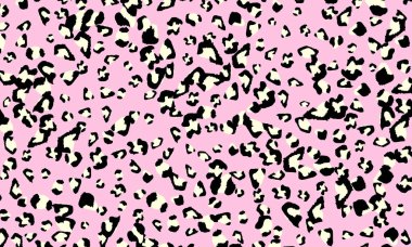Pembe leopar baskı tasarımı. Hayvan deri desen.