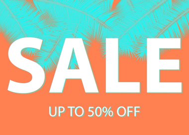 Sıcak Yaz Satış tasarımı.