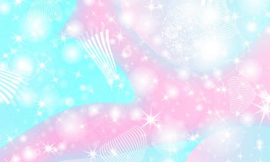 Peri arka plan. Unicorn deseni.