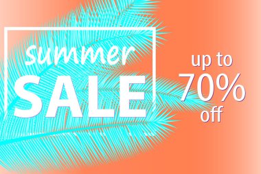 Sıcak Yaz Satış tasarımı.