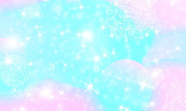 Peri arka plan. Unicorn deseni.