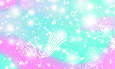 Peri arka plan. Unicorn deseni.