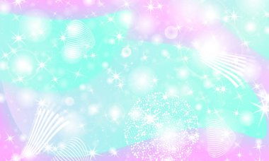 Peri arka plan. Unicorn deseni.