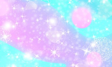 Peri arka plan. Unicorn deseni.