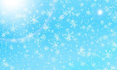 Kar arka planı düşüyor. Vektör illüstrasyonu