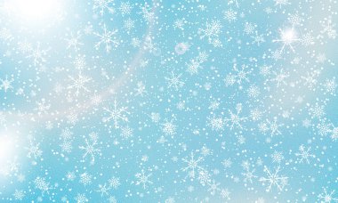 Kar arka planı düşüyor. Vektör illüstrasyonu