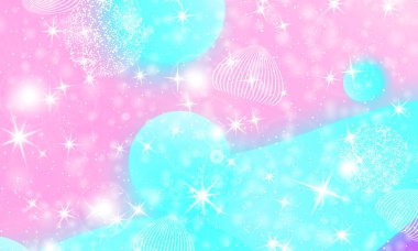 Peri arka plan. Unicorn deseni.