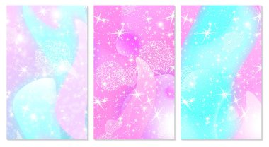 Fairy background. Unicorn pattern. vector