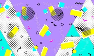 Animasyon Cyan Banner. Mor Grafik Şablonu. 